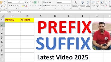 Prefix & Suffix in Excel | Rajiv Mishra | Prefix in Excel | Suffix in Excel | Excel Suffix by Rajiv