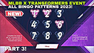 PART 3 MLBB X TRANSFORMERS ALL PATTERNS 2023! MOBILE LEGENDS BANG BANG