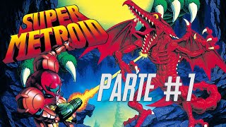 Super Metroid - Space colony and  Crateria - Morphball and Missiles - walkthrough - Part 1