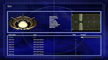 GLA vs USA Laser C&C Generals Zero Hour 1 vs 7 Hard armies  Gameplay ( Last Stand )