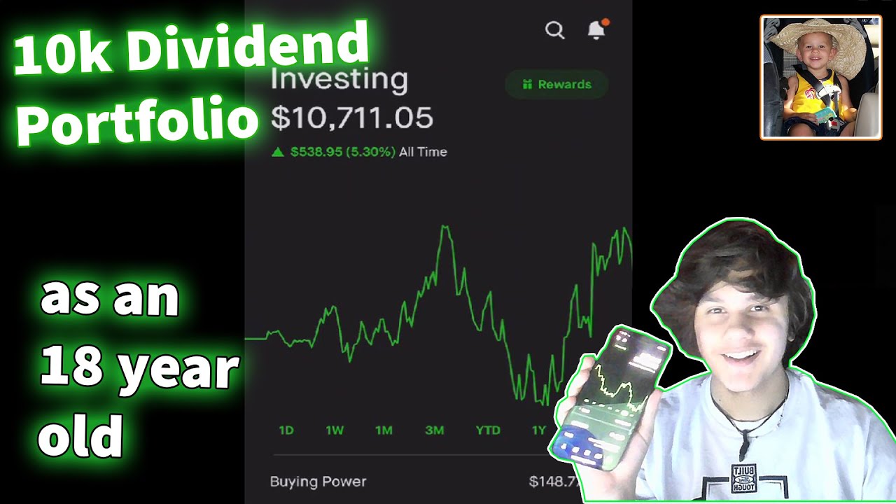 18yr old Stock Portfolio! My Robinhood Dividend Growth Portfolio!