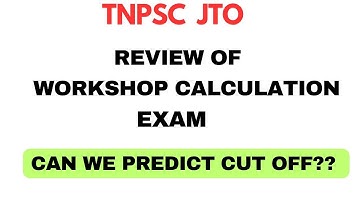 TNPSC JTO - Workshop Calculation Exam Review