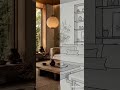 Japandi AI Room Transformation | Sketch to Render | Minimal Zen Living | AI Design | #Shorts