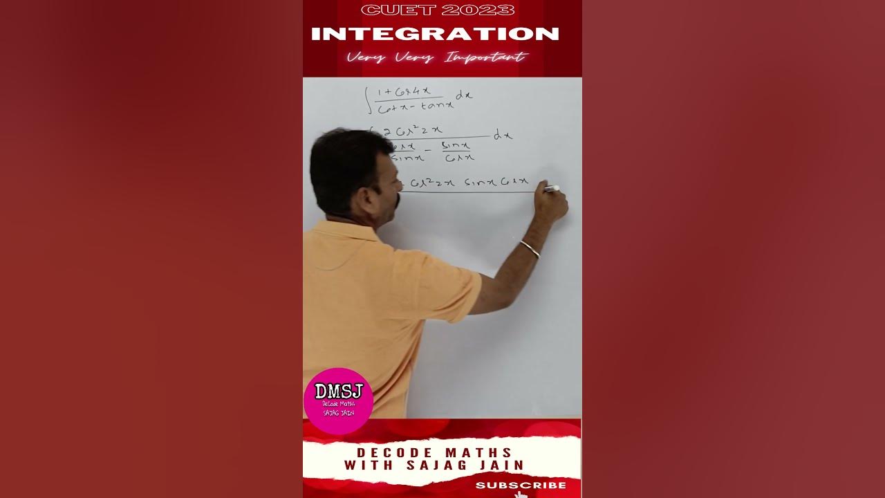 Advanced Integration Solving 1 cos4x cotx tanx Dx CUET 2023 advanced-integration-solving-1-cos4x-cotx-tanx-dx-cuet-2023