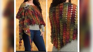 شال كروشية/سكارف كروشية بغرزة الصدفة/شال كروشيه سهل للمبتدئين How to crochet shawl