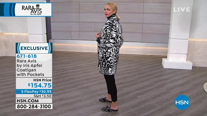 Rara Avis by Iris Apfel Coatigan with Pockets