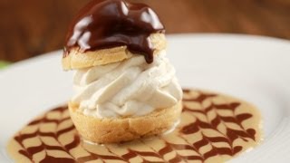 Irish Coffee Profiteroles with Chocolate Whiskey Sauce