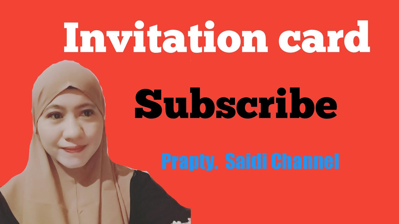 How to write a good Invitation card ( The concept) part 1. - YouTube
