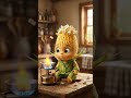 Corn Baby Turns Into Popcorn 🤯🍿 | Funny AI Animation Shorts #ai #shorts #popcon