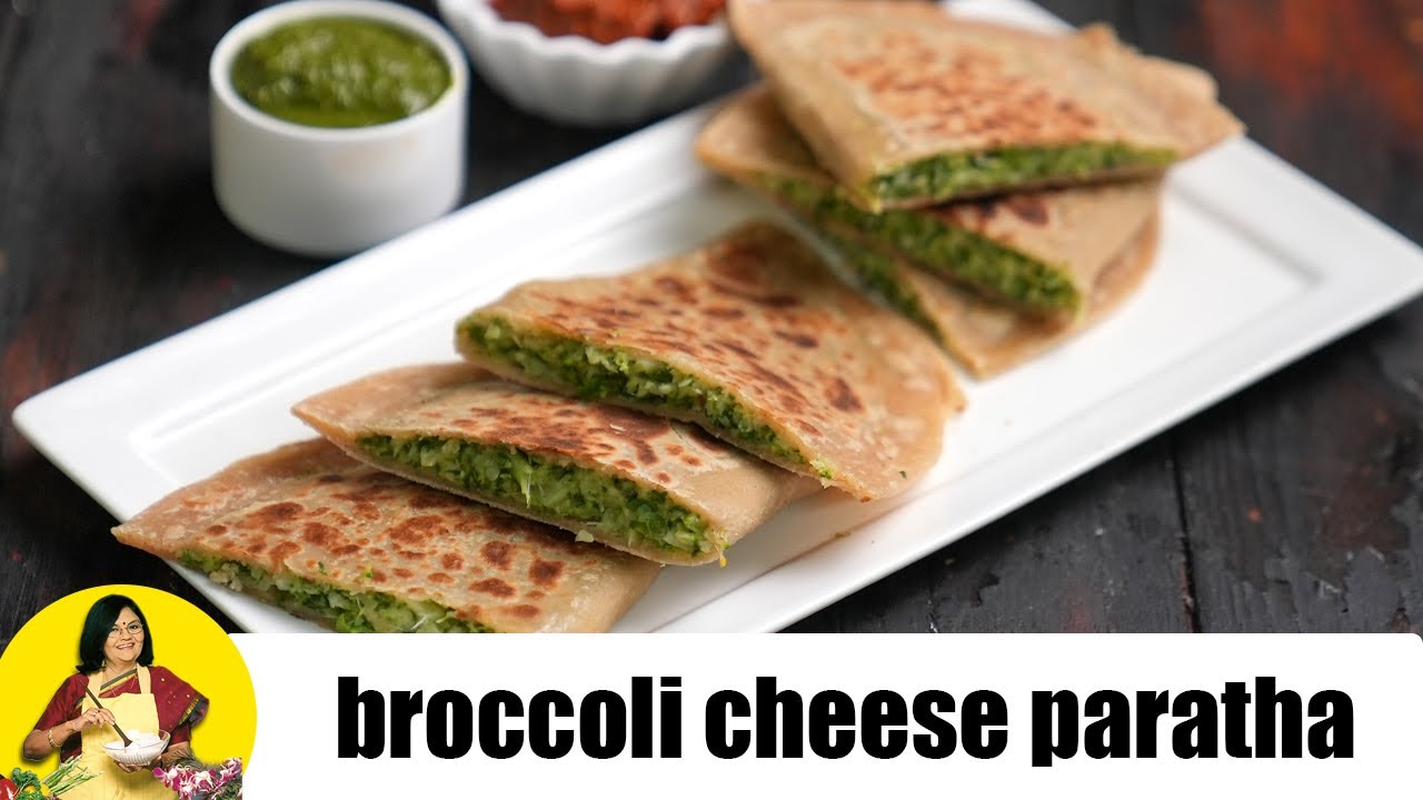 Broccoli and Cheese Parathas by Tarla Dalal