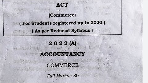 ACCOUNTANCY PREVIOUS YEAR QUESTION 2022| ODISHA|CHSE|Commerce tricks|
