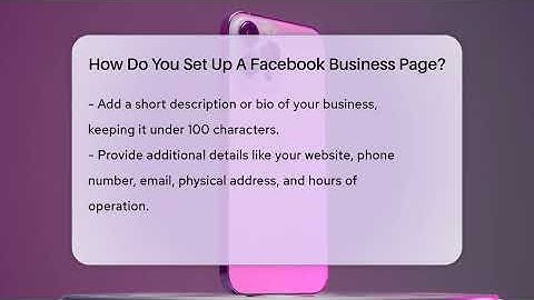 How Do You Set Up A Facebook Business Page? - Talking Tech Trends