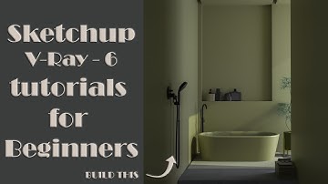 Sketchup Vray 6 tutorials for beginners - bathroom vray 6 interior #5 I 2024 I #interiordesign