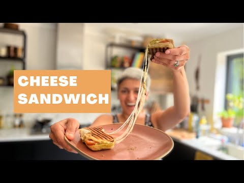 New Series - SIMPLE AND QUICK LUNCH IDEAS  Cheese and pesto sandwich  Food with chetna