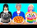 Wednesday vs おばあちゃんの料理チャレンジ | フードバトル TeenChallenge