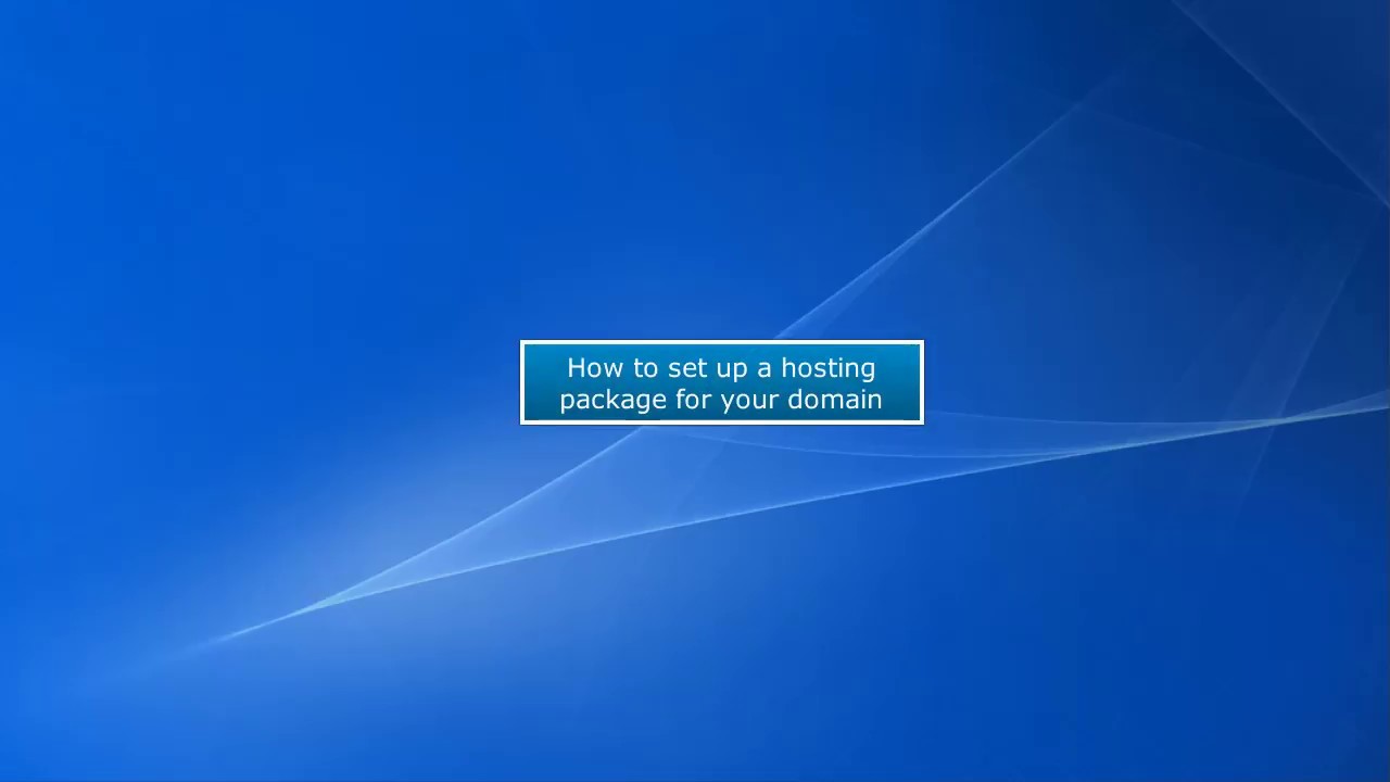 How to Set Up Hosting for your Domain - YouTube