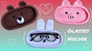 ♡ How to Crochet Bear Glasses Holder | Beginner friendly | Desk Décor | Free  Pattern Tutorial 🐻 ♡