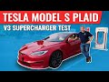 Tesla Model S Plaid V3 Supercharging Complete Recording And Analysis