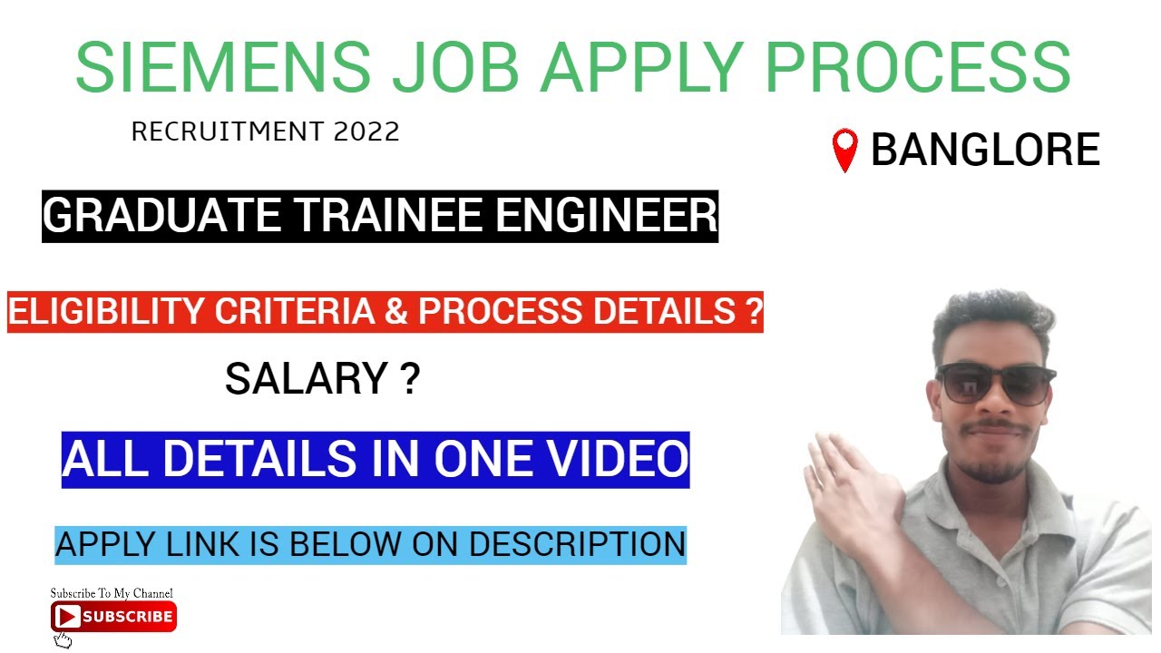 Siemens Hiring Graduate Trainee Engineer || Siemens Job Apply Process ...