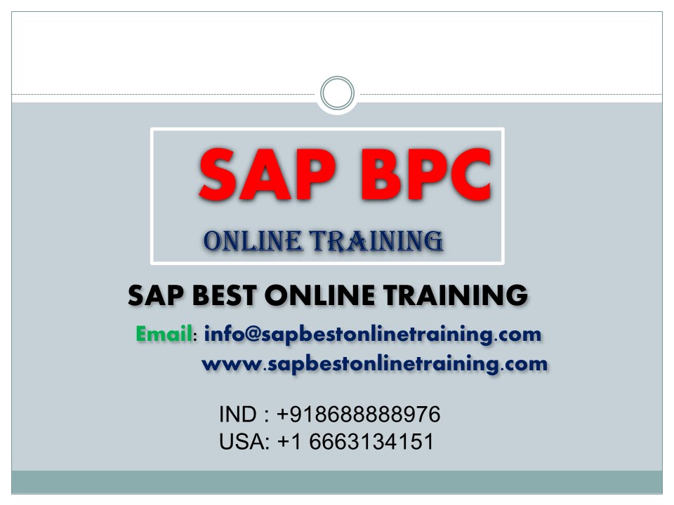 SAP BPC ONLINE TRAINING | BPC DEMO TRAINING | SAP BPC OVER VIEW