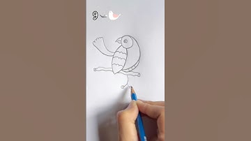 drawing bird 🕊️ with number 9 😱