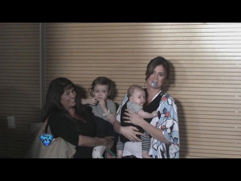 Paula Chaves visitó a Pedro Alfonso en el Bailando junto a Olivia y Baltazar