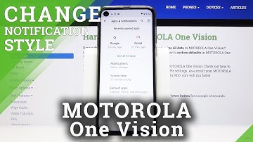 How to Enter Notification Settings in Motorola One Vision - Personalize Alerts