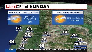 First Alert Sunday morning FOX 12 weather forecast