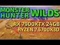 MONSTER HUNTER WILDS | RX 7900 XTX 24GB + RYZEN 7 5700X3D | ALL SETTINGS TESTED in 1080p FullHD