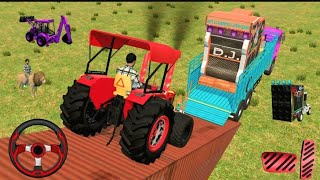 🔥 Tractor Trolley Challenge | DJ Truck Loading Mission 🚜 Heavy Tractor Simulator | Gameplay  screenshot 1