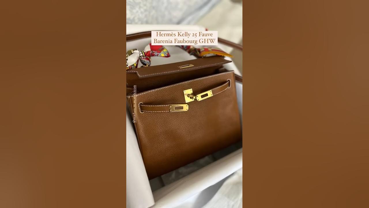 BRAND NEW HERMES KELLY 25 BARENIA FAUBOURG W/ QUALITY ISSUE *Why I