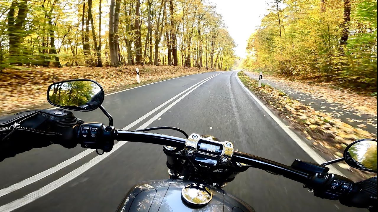 Harley-Davidson Breakout Autumn Sunset Ride Part 2 | Pure Engine Sound