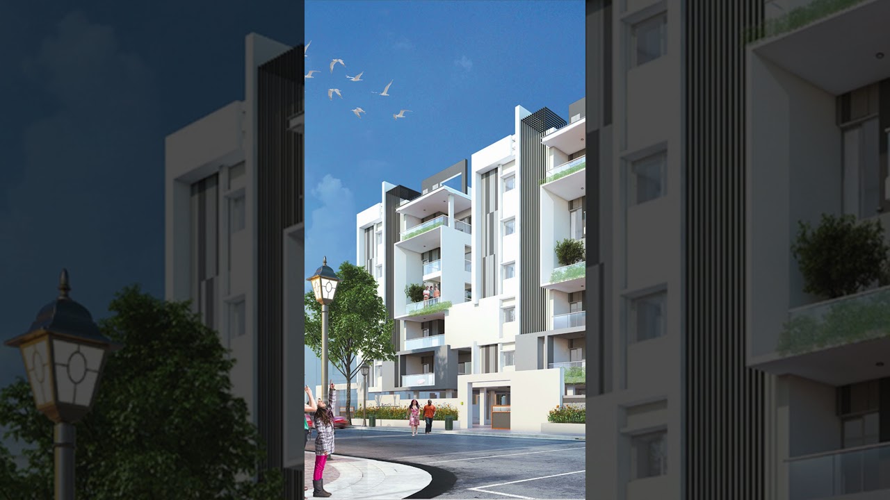 3D Exterior Rendering of Small Apartment 🏢 in Houston Texas 