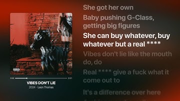 Leon Thomas - VIBES DONT LIE (Lyrics)