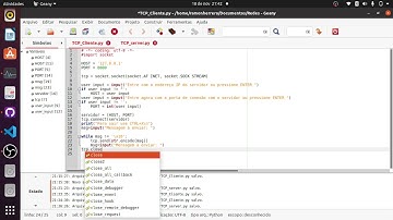 Aplicação de troca de mensagens TCP/IP entre cliente e servidor em Python