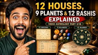 Vedic Astrology Course 12 Houses, 9 Planets & 12 Rashis Explained | Vedic Astrology Part 3/18