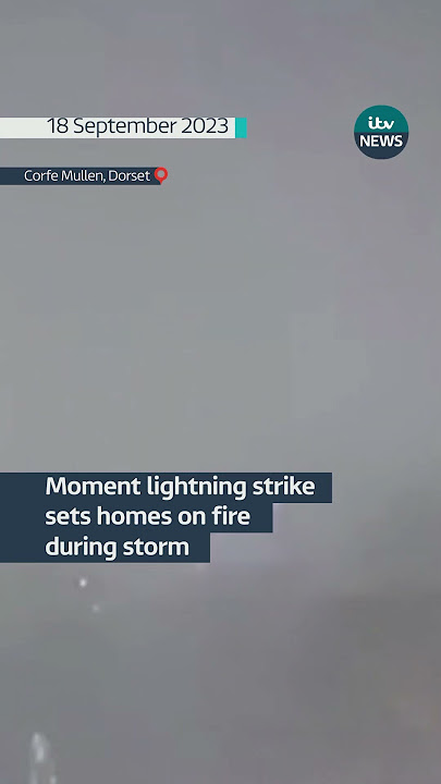 Lightning sets homes on fire after storm #itvnews
