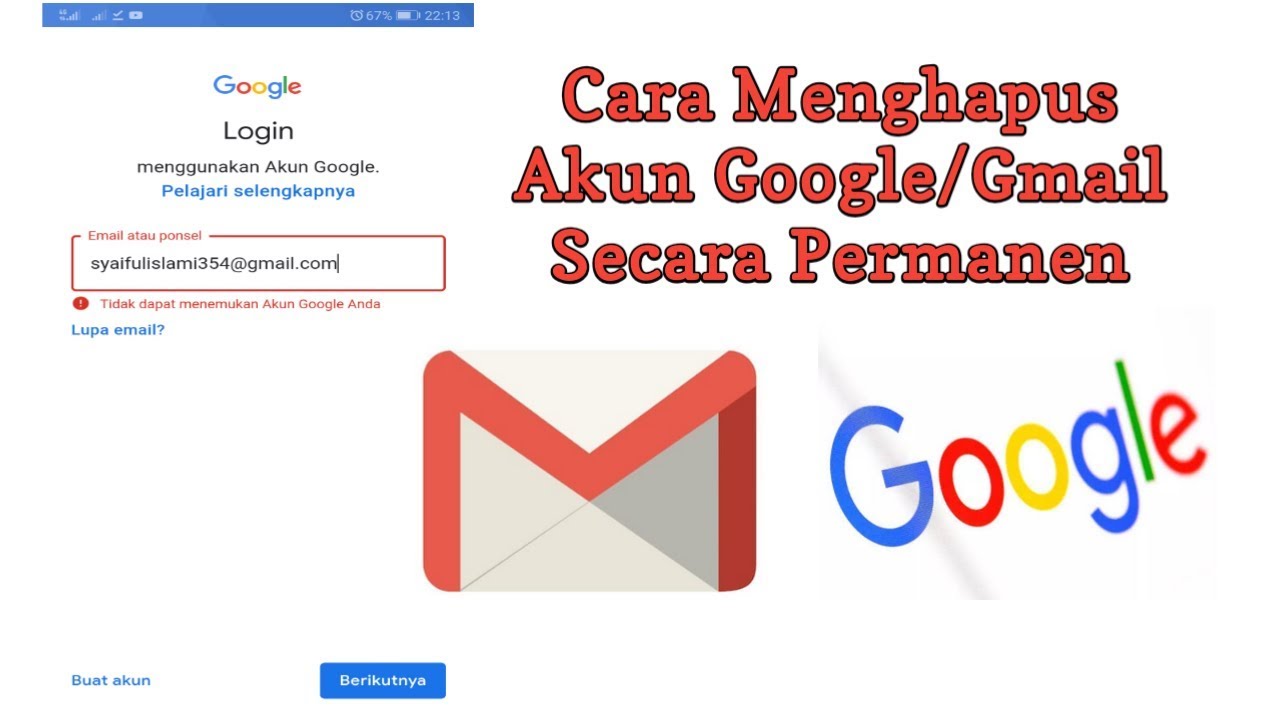 Cara Menghapus Akun Gmail Google Secara Permanen