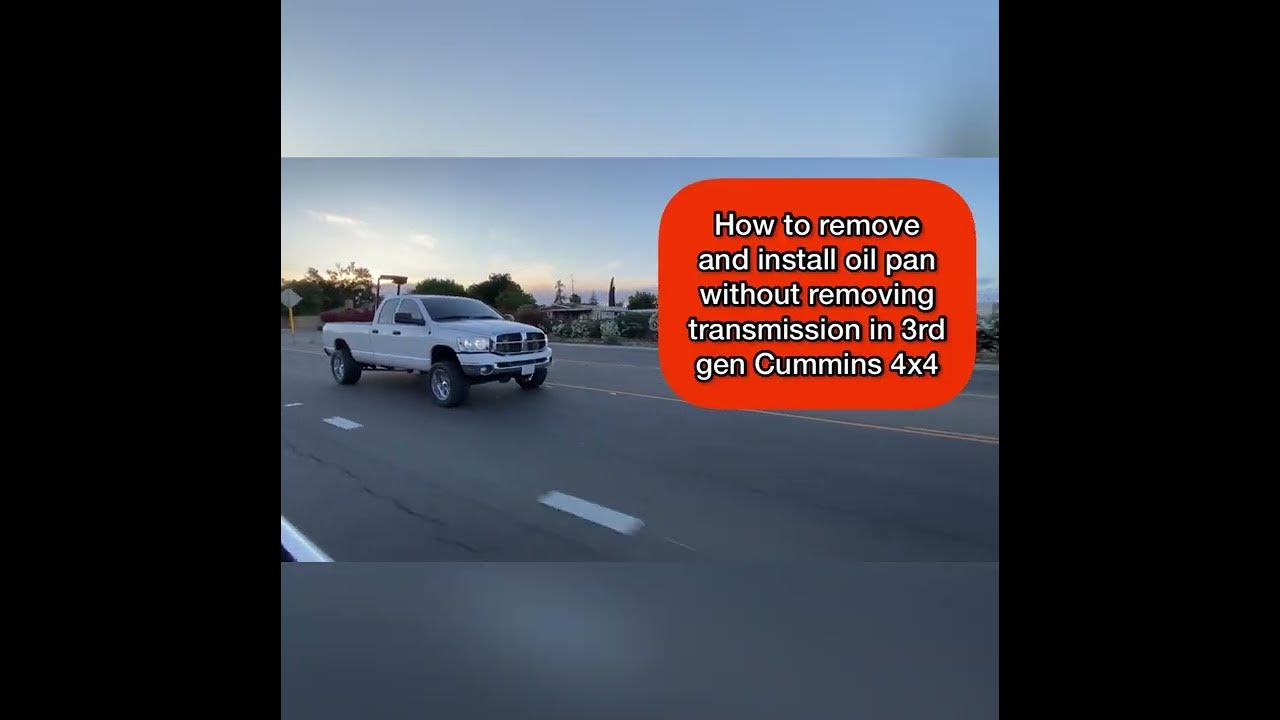 5 9 6 7 cummins oil pan remove and install new gasket with transmission