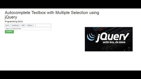 Autocomplete Textbox with Multiple Selection using jQuery in PHP