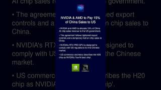 NVIDIA & AMD to Pay 15% of China Sales to US