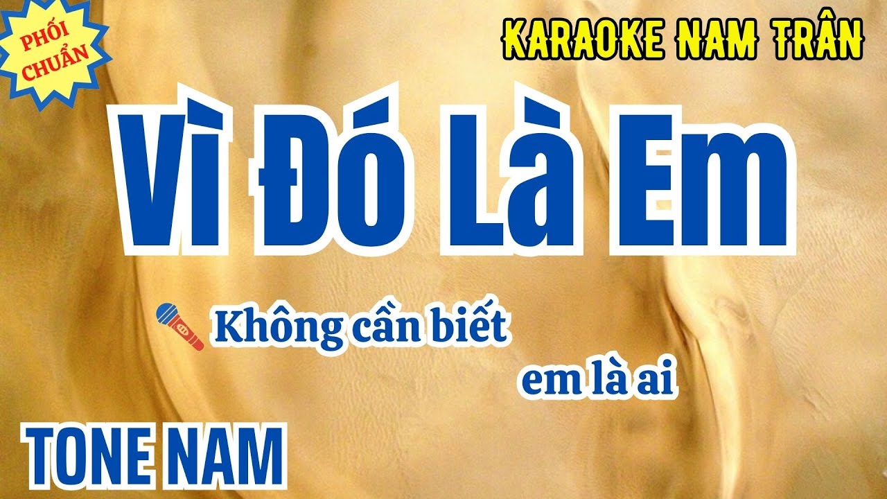 Karaoke Vì Đó Là Em (Phối Chuẩn 2026) Tone Nam | Nam Trân
