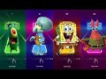Plankton 🆚 Squidward tentacles🆚 Spongebob 🆚 Mr.Krabs in Tiles Hop Battle | Who will Wil? #spongebob