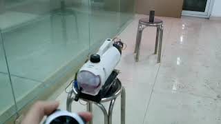 Electrostatic fogger sprayer testing.