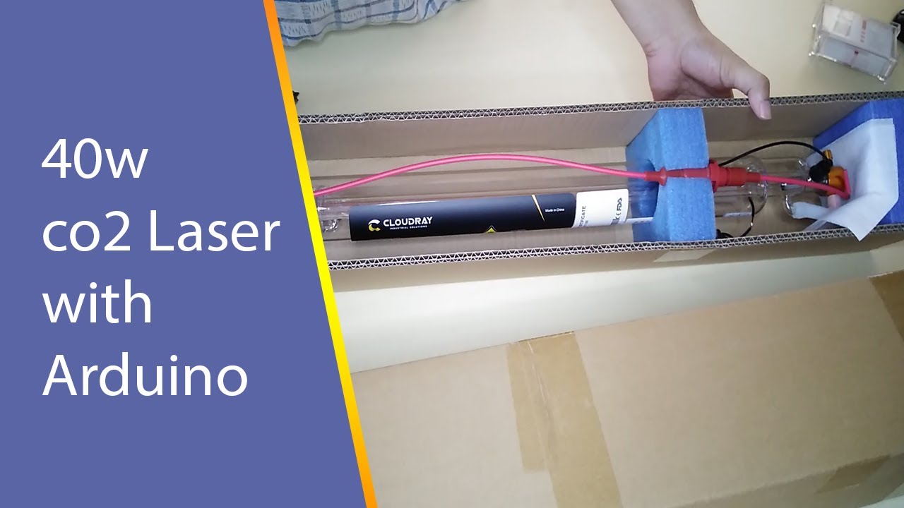 40W Chinese Co2 Laser Tube unboxing and run with Arduino 2 axis controller