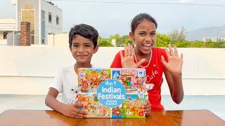 4 in 1 Indian Festivals Jigsaw PUZZLE Game | UNBOXING | HishorLakshaya screenshot 1