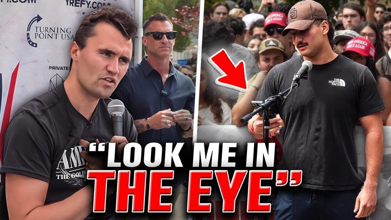 Charlie Kirk Confronts Student on Israel, Hamas, and Talmudic Claims at Campus Event