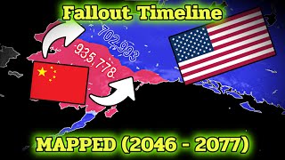 Fallout Timeline with army sizes (2046-2077)