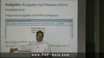 PHP-Tutorial: Lösung einfache versus doppelte Anführungszeichen http://www.PHP-Kurs.com