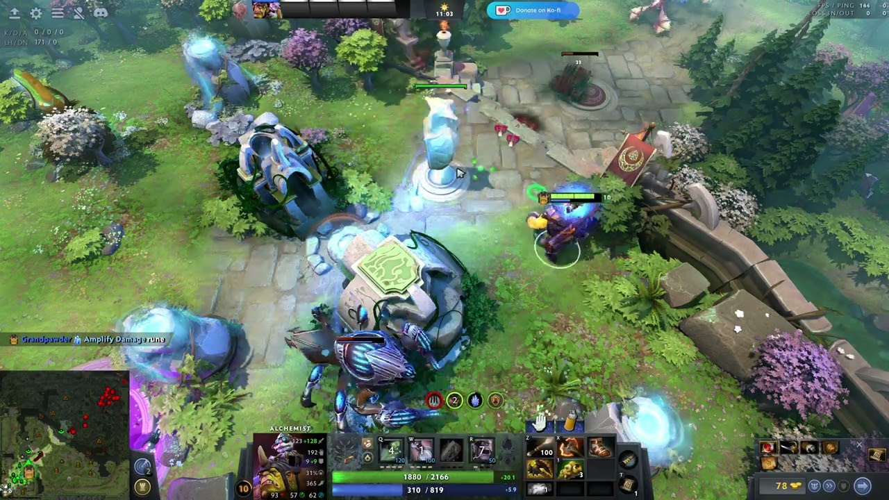 Dota 2 Horde Mode v2.33 - Alchemist, Solo win, Ultra 3p, no deaths  - The mother's friend's son